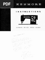 Download Sears Kenmore Model 52  Model 158523  by Christopher Orrell SN290997402 doc pdf