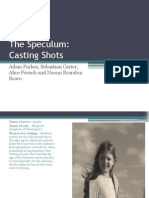 The Speculum: Casting Shots: Adam Parkes, Sebastian Carter, Alice French and Naomi Brandon Bravo