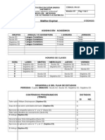 Cuarto Periodo Registro de Actividades Español