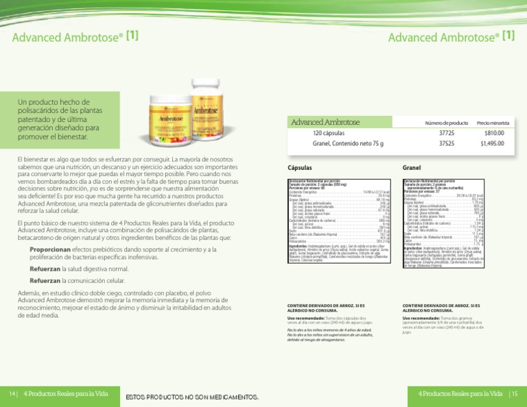 Ambrotose Mannatech | PDF | Carbohidratos | gordo