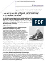 Página_12 __ Dialogos __ “La Genética Se Utilizará Para Legitimar Propuestas Raciales”