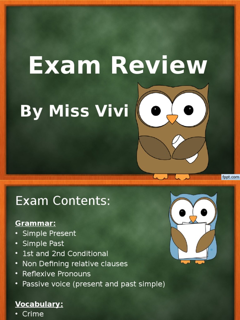 Exam Review: Grammar & Vocabulary Guide | PDF
