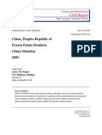 China, Peoples Republic of Frozen Potato Products China Situation 2003