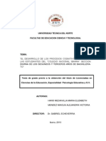 Tesis Desrrollo de Os Procesos Cognitivos Básicos PDF