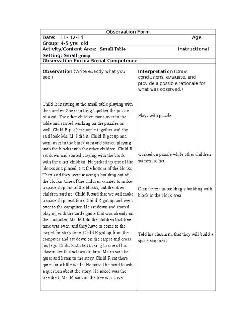 forms child development checklist and child case study social
