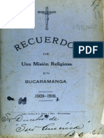 Memorias Mision Religiosa Bucaramanga 1909
