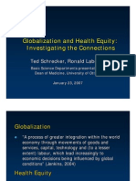 Globalization & Health Equity Investigating The Connections - Schrecker & Labonte - 23 Jan 07
