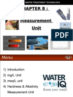 WATER TREATMENT TECHNOLOGY (TAS 3010) LECTURE NOTES 8 - Measurement Unit