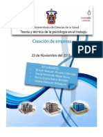 Creación de Empresa Final. 6°. Teoría y Técnica de Psicologia en El Trabajo. L, I (7-9)