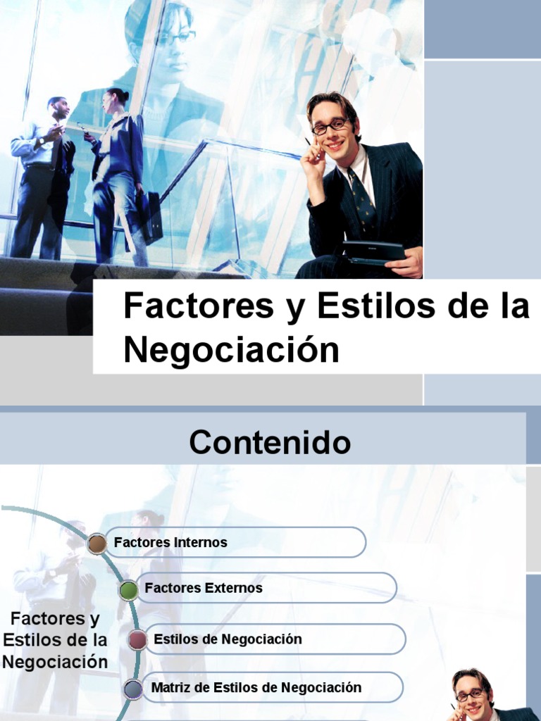 Factores y Estilos de Negociacion Negociación Toma de