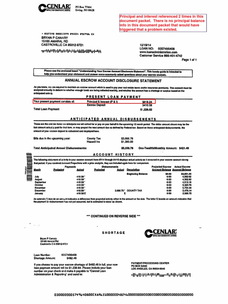 Annotated 20141219 Cenlar | PDF