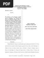 Adams V UNC-Wilmington - Amended Complaint Without Exhibits