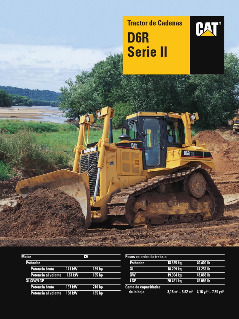 Ficha Tecnica - Bulldozer CAT D6R | PDF