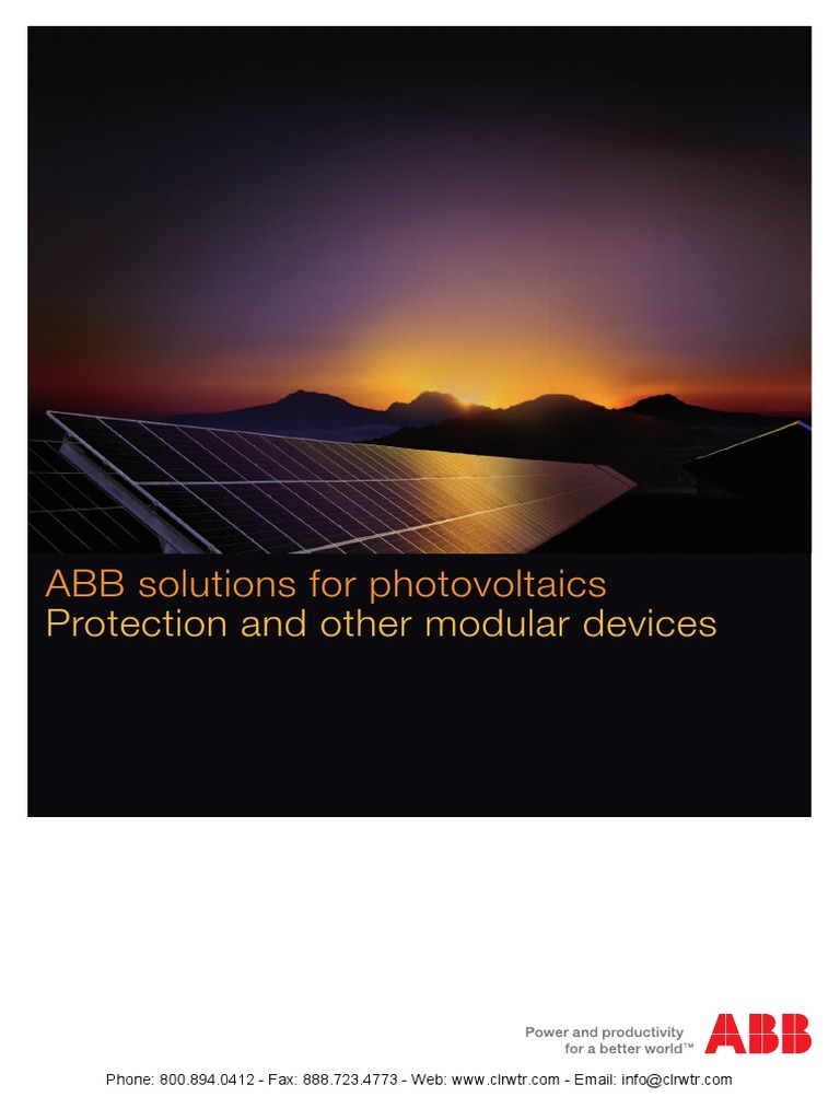 ABB Surge Protection for PV Systems | PDF | Photovoltaics ...