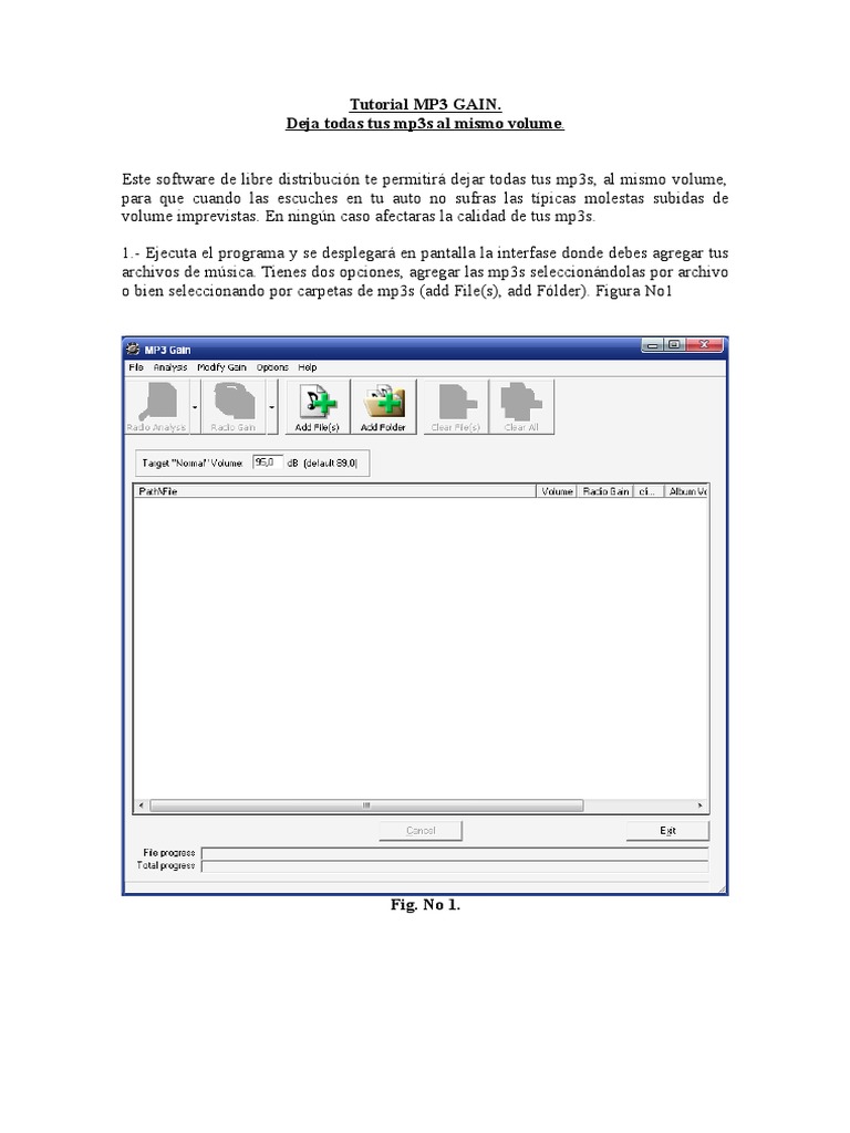 Tutorial MP3 GAIN | PDF