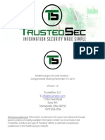 TrustedSec Analysis of Healthcare - Gov Security 11-15-2013