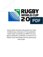 Calendar Rugby Worldcup 15