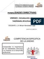 UNIDAD 1. Introducción A Las Habilidades Directivas