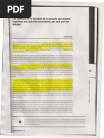 Los Cambios en El Formato de La Escuela Secundaria... Terigi