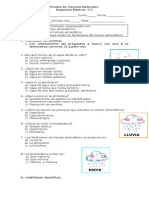 Prueba de Ciencias Naturales Segundos Básicos