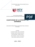 Elasticidad y determinantes de la oferta y demanda