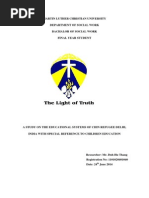 Cover of Researcher Paper on The educations of Chin Refugee , Delhi, India with special reference on children education