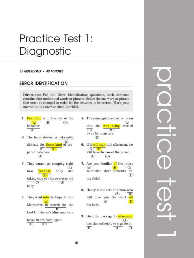 english grammar test with answers pdf free download