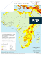 Africa Earthquake Risk Zones by Modified Mercalli Scale