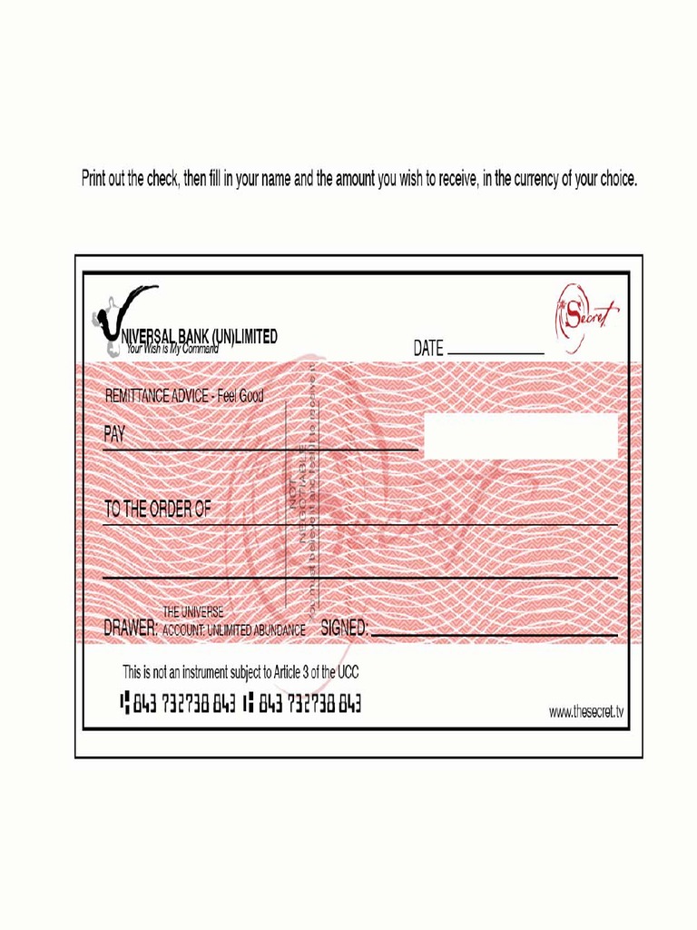 The Secret Check | PDF