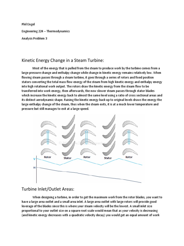 Thermodynamic Analysis of A Steam Turbine | PDF | Turbine | Steam
