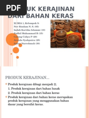 Produk Kerajinan Dari Bahan Keras Pdf