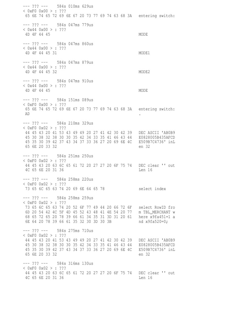 Data Log Analysis and Commands | PDF | Networking Standards | Computer ...