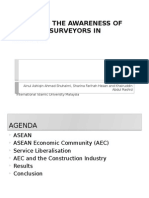 Asean Economic Community (Aec) Service Liberalisation - The Quantity Surveyors' Awareness