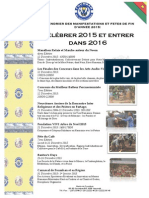 CALENDRIER DES MANIFESTATIONS ET FETES DE FIN D'ANNEE 2015