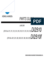 Parts List For Konica Minolta Di2510
