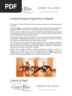 La Razón Porque El Yoga No Es Un Deporte