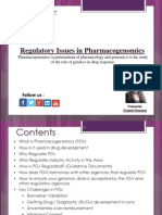 Regulatory Issues in Pharmacogenomics