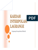 Kuliah 4 Interpolasi-Lagrange Method
