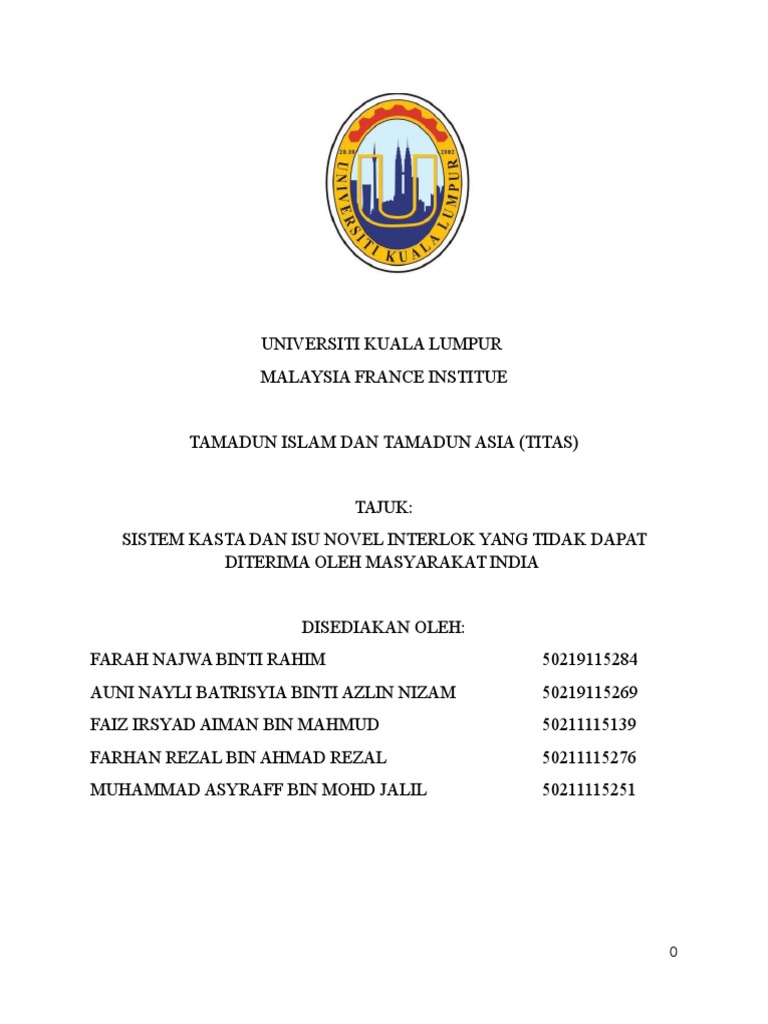 Contoh Tugasan Titas 2015