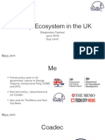 Startup Ecosystem in The UK: Bitspiration Festival June 2015 Guy Levin