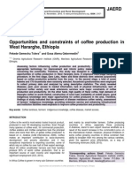 Opportunities and Constraints of Coffee Production in West Hararghe, Ethiopia