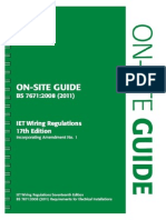 BS 7671 On Site Guide Green 1 7th Edition by IET