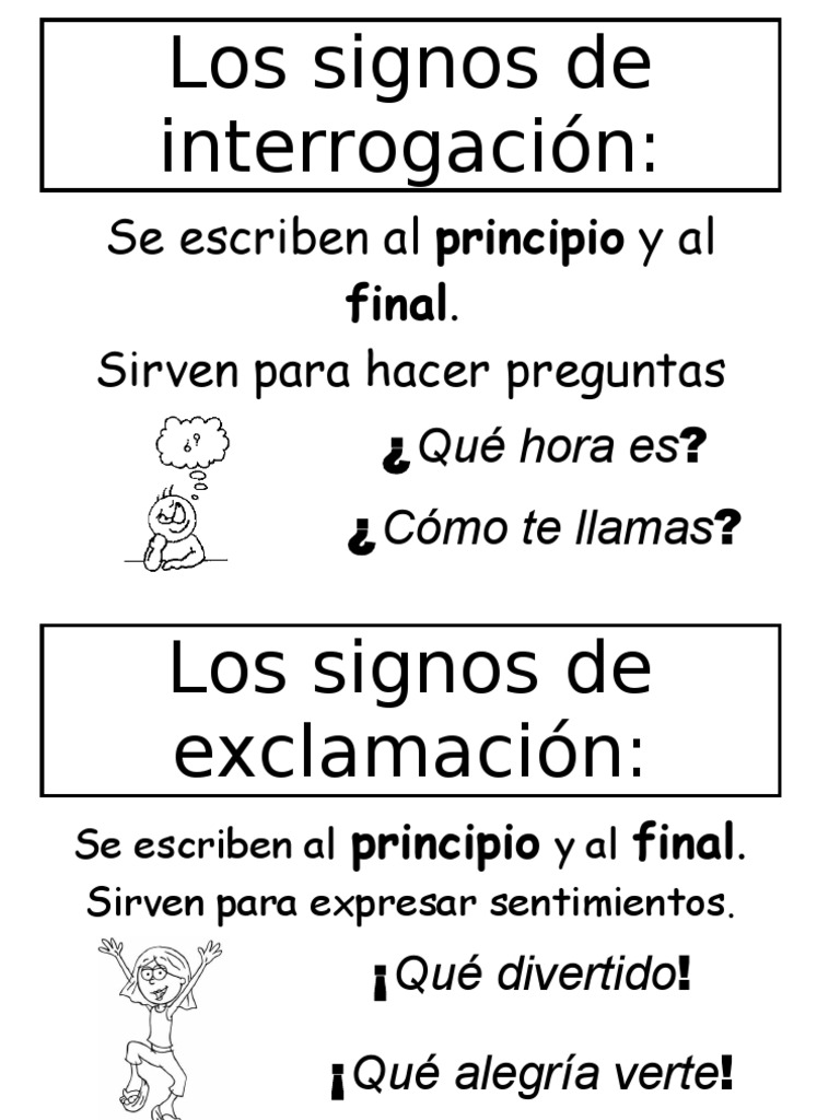 Resultado de imagen de signos de interrogacion y exclamacion