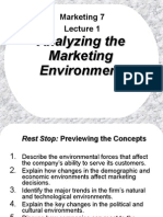 Marketing 7 Lecture 1 Analyzing the Marketing Environment