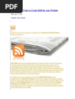 Top 10 Free Tools To Create RSS For Any Website: Mon, Apr 27, 2009