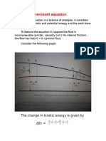 Bernoulli Equation: The Change In Kinetic Energy Is Given By Δec =