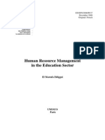 Human Resources Management in Education Sector