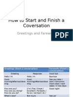 How To Start and Finish A Coversation