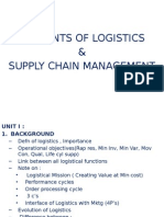 Elements of Logistics & Supply Chain Management
