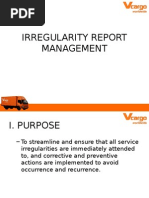 Irregularity Report Management System